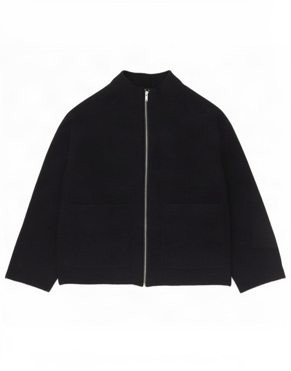 Cos Womens Oversized Cardigan Sweater UK 6 XS Navy Blue Wool