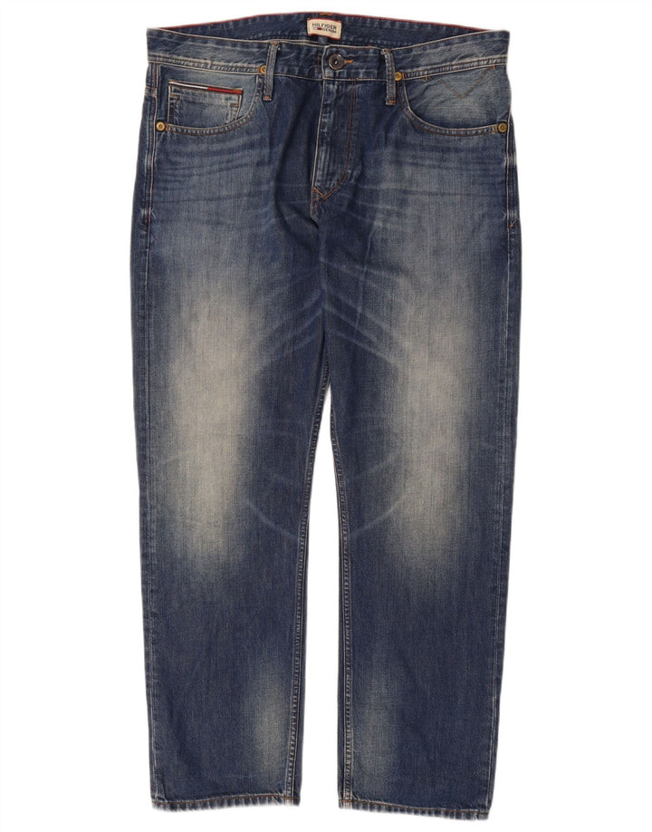 Tommy Hilfiger Mens Straight Jeans W36 L30 Blue Cotton