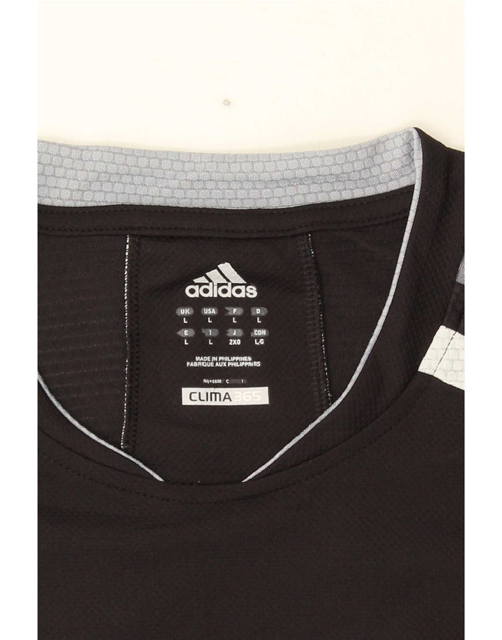 Adidas Mens Climacool T-Shirt Top Large Black Colourblock