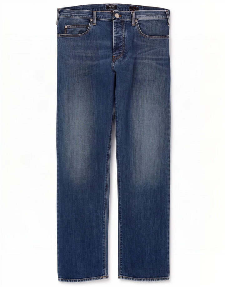 Armani Womens Straight Jeans W36 L30 Blue Cotton