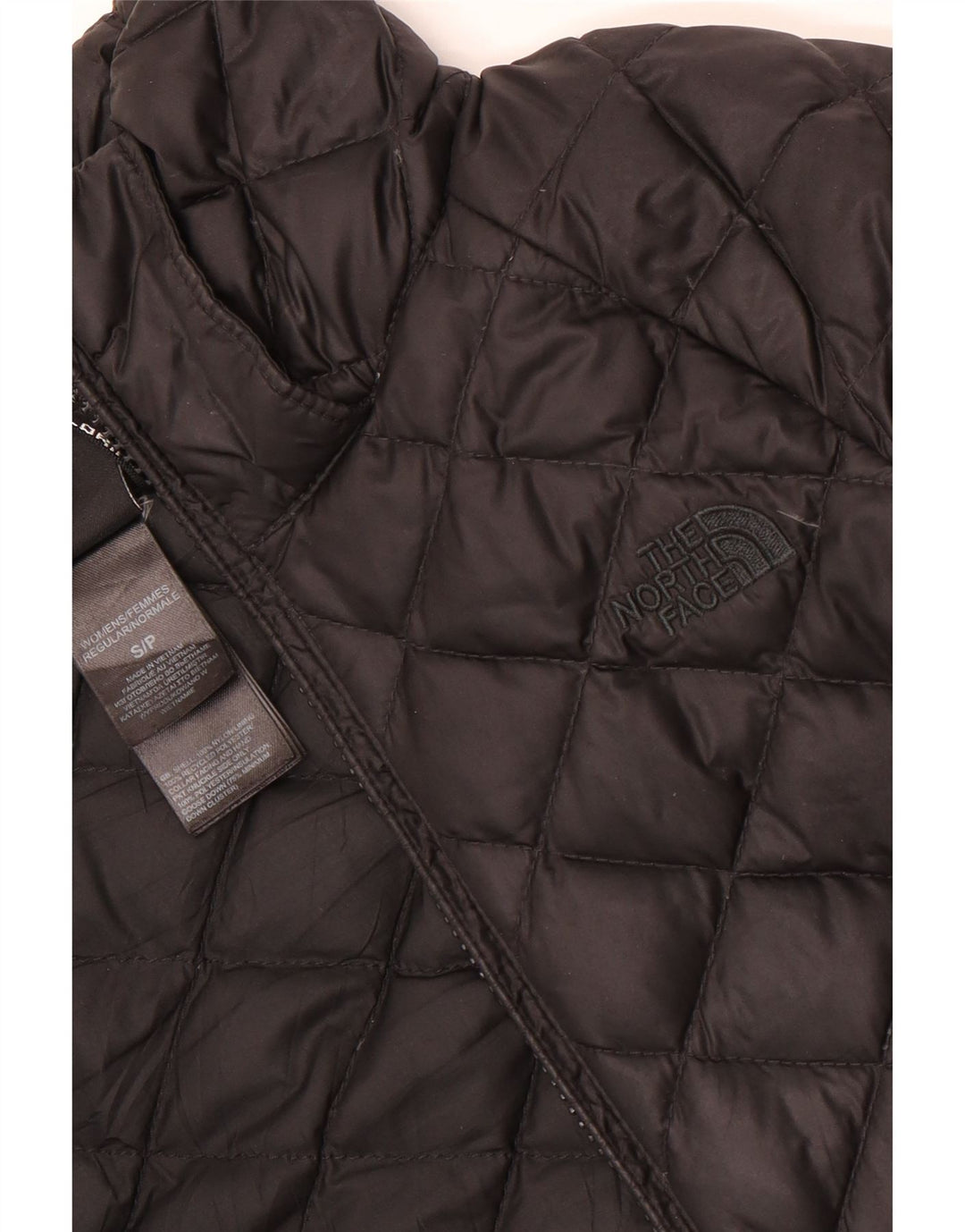 The North Face Womens Quilted Jacket UK 10 Small Black Nylon