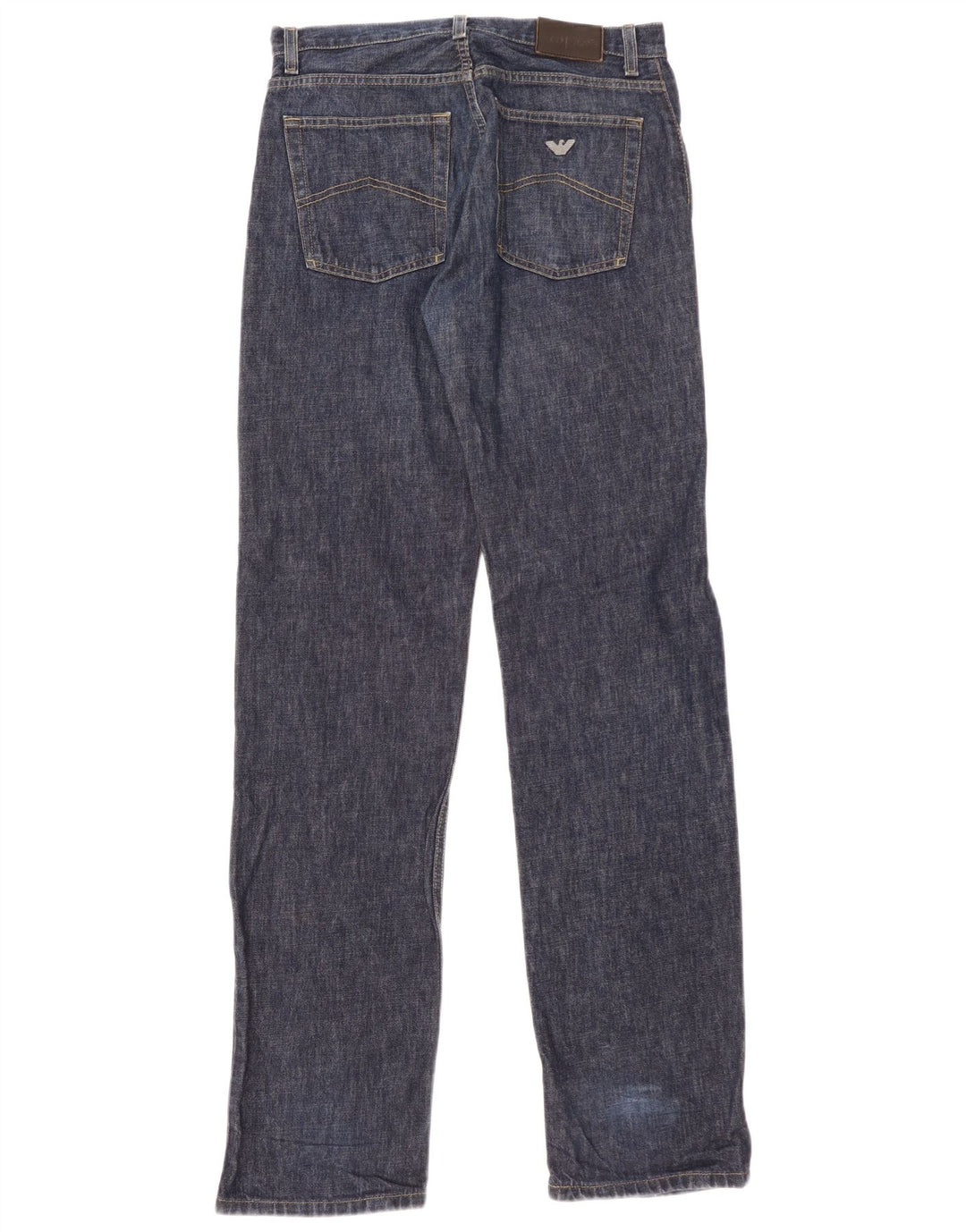 Armani Mens Straight Jeans W33 L36 Navy Blue Flecked