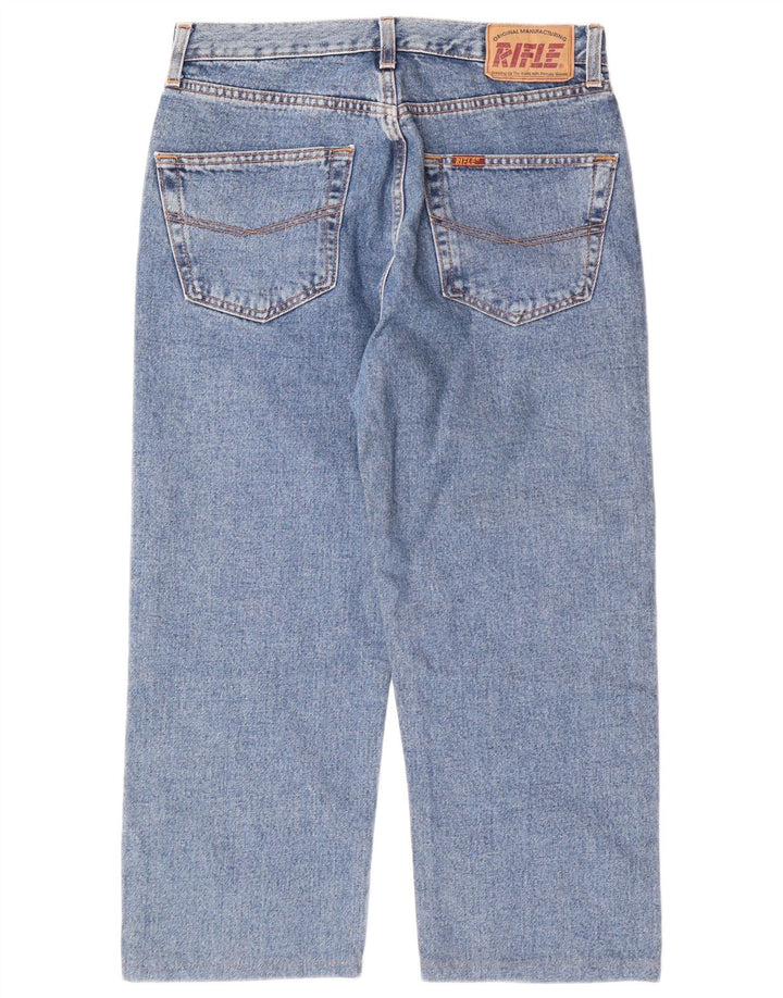 RIFLE Mens Capri Jeans W32 L22 Blue Cotton