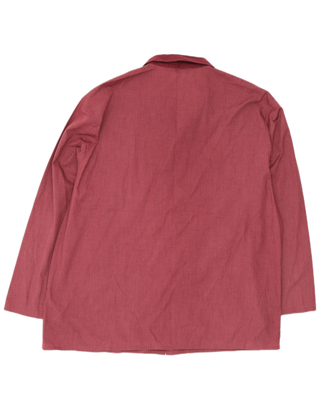Marks & Spencer Mens Shirt UK 42 XL Burgundy Polyester