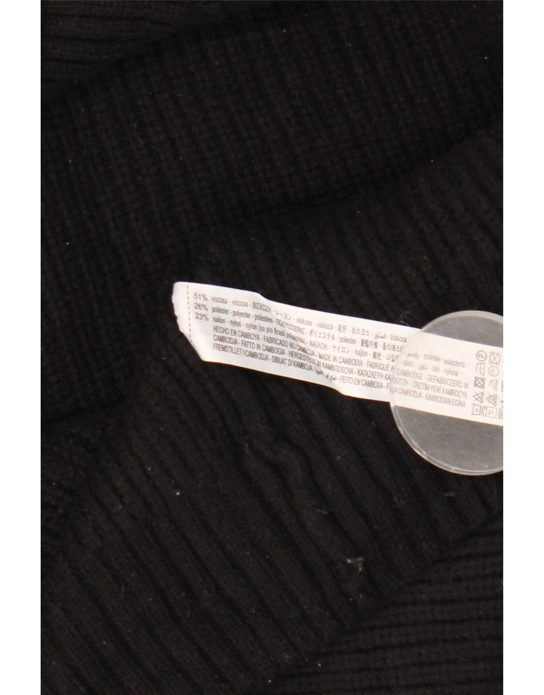 Zara Womens Off Shoulder Roll Neck Jumper Sweater UK 14 Medium Black