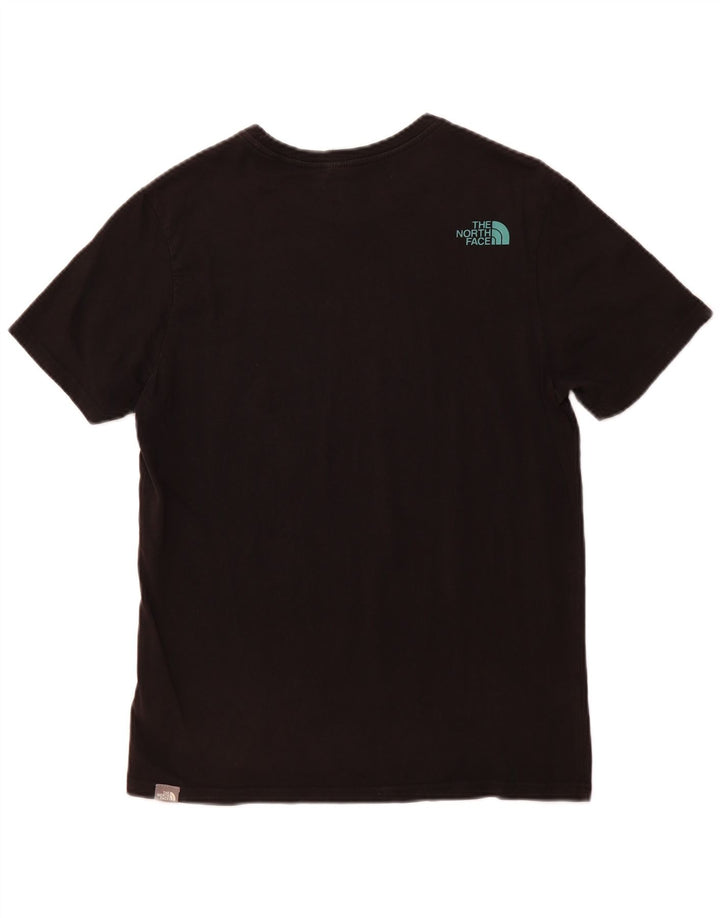 THE NORTH FACE Mens Graphic T-Shirt Top Medium Black Cotton