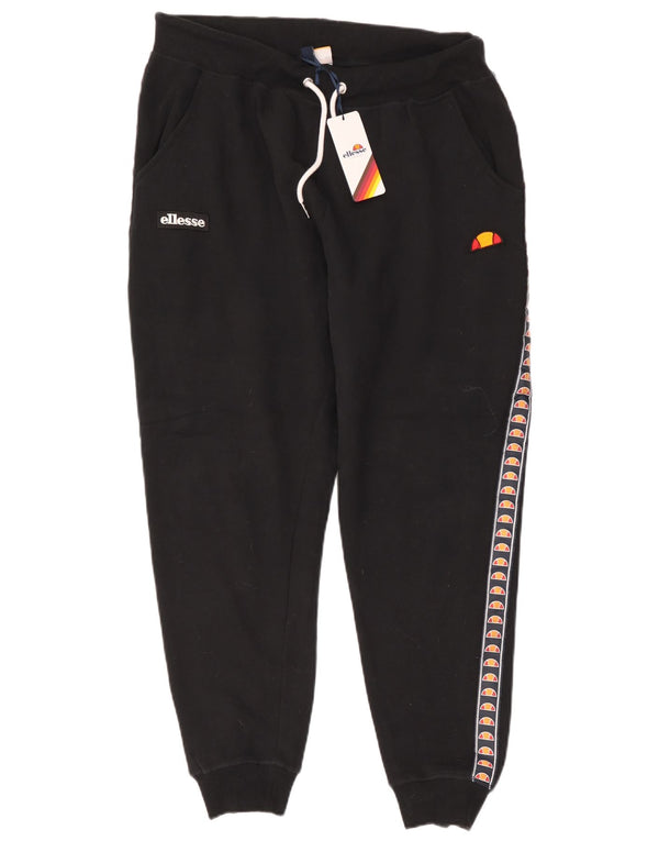 Ellesse Mens Graphic Tracksuit Trousers Joggers Large Black Cotton