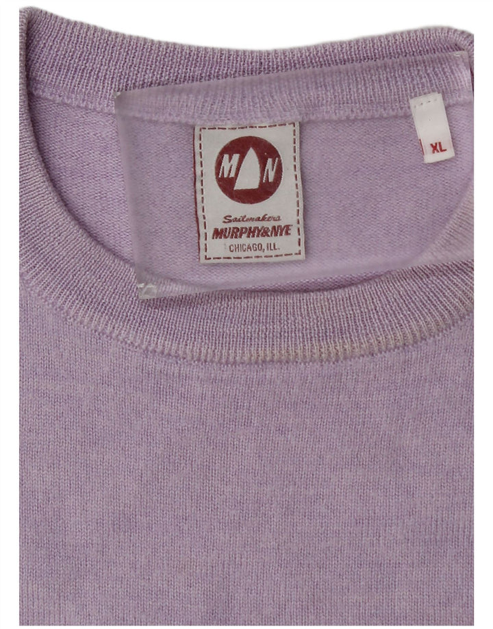 Murphy & Nye Mens Sailmakers Crew Neck Jumper Sweater XL Purple