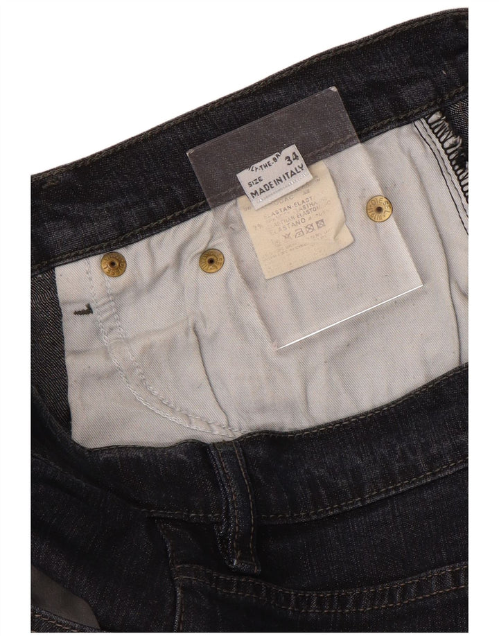 Diesel Womens Flared Jeans W34 L32 Navy Blue Cotton