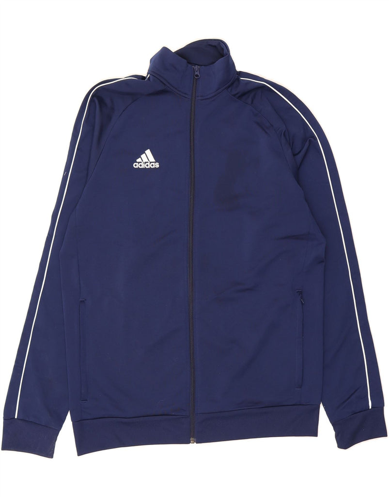ADIDAS Mens Tracksuit Top Jacket Large Navy Blue Polyester Vintage Adidas and Second-Hand Adidas from Messina Hembry 
