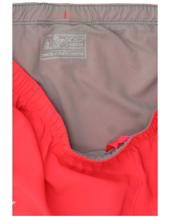 New Balance Womens Sport Shorts UK 14 Large  Pink Polyester