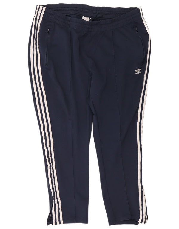 Adidas Womens Tracksuit Trousers UK 28/30 3XL Navy Blue Cotton