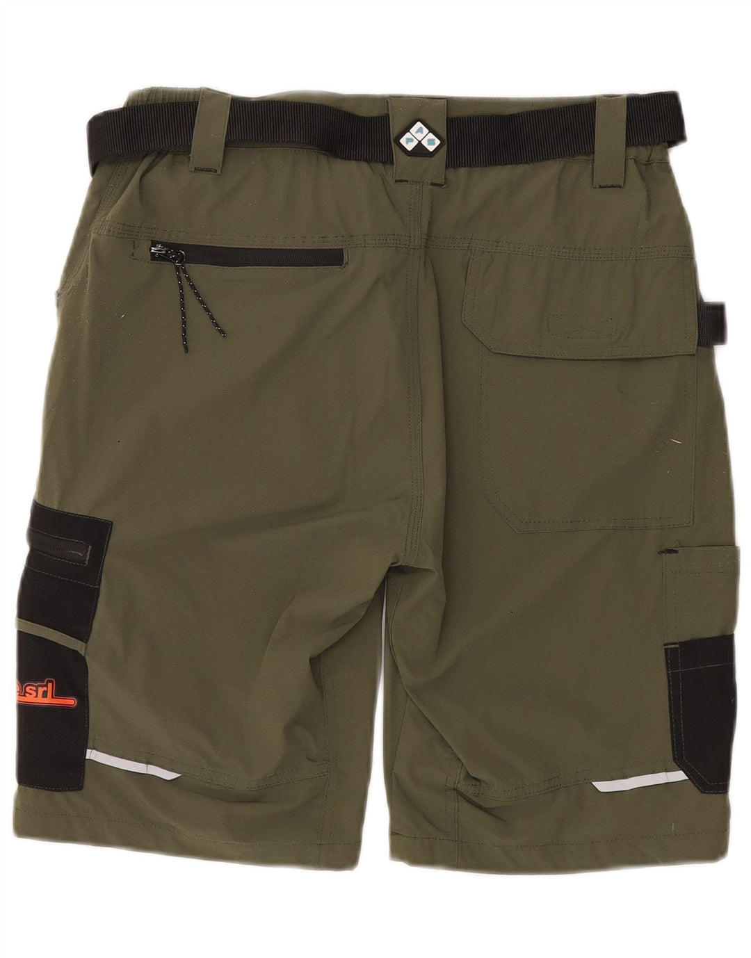 Vintage Mens Graphic Cargo Shorts Large W34  Khaki Colourblock