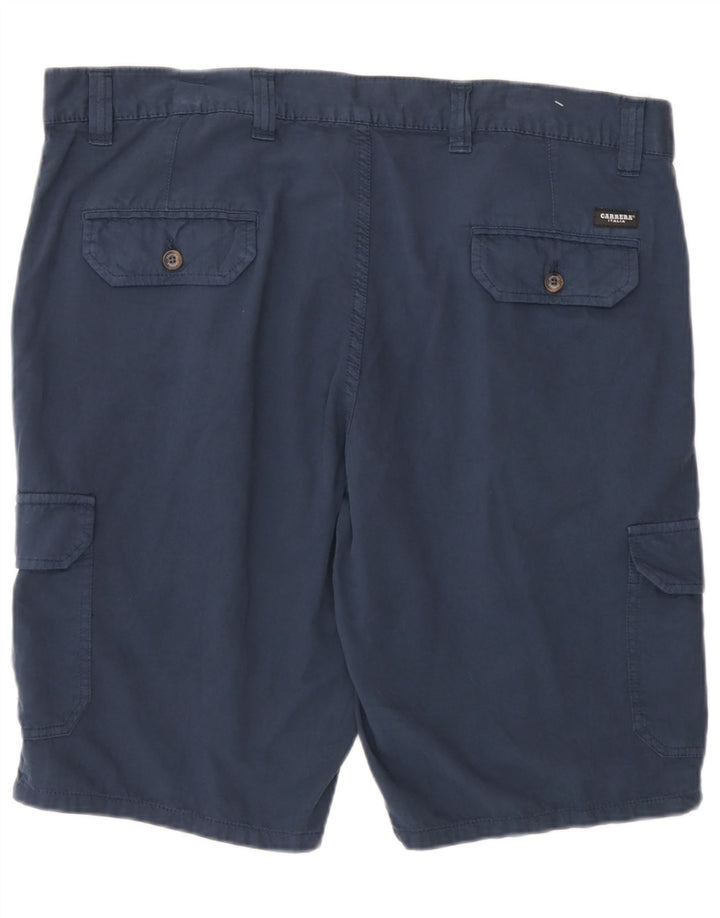 Carrera Mens Cargo Shorts IT 52 XL W36  Navy Blue Cotton