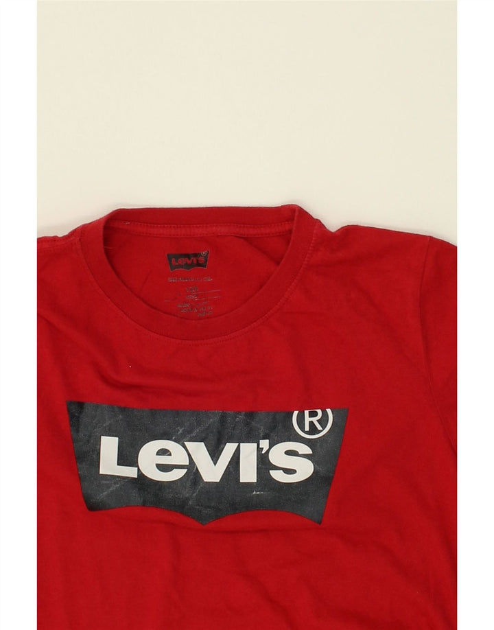 LEVI'S Boys Graphic T-Shirt Top 11-12 Years Red Cotton Vintage Levi's and Second-Hand Levi's from Messina Hembry 