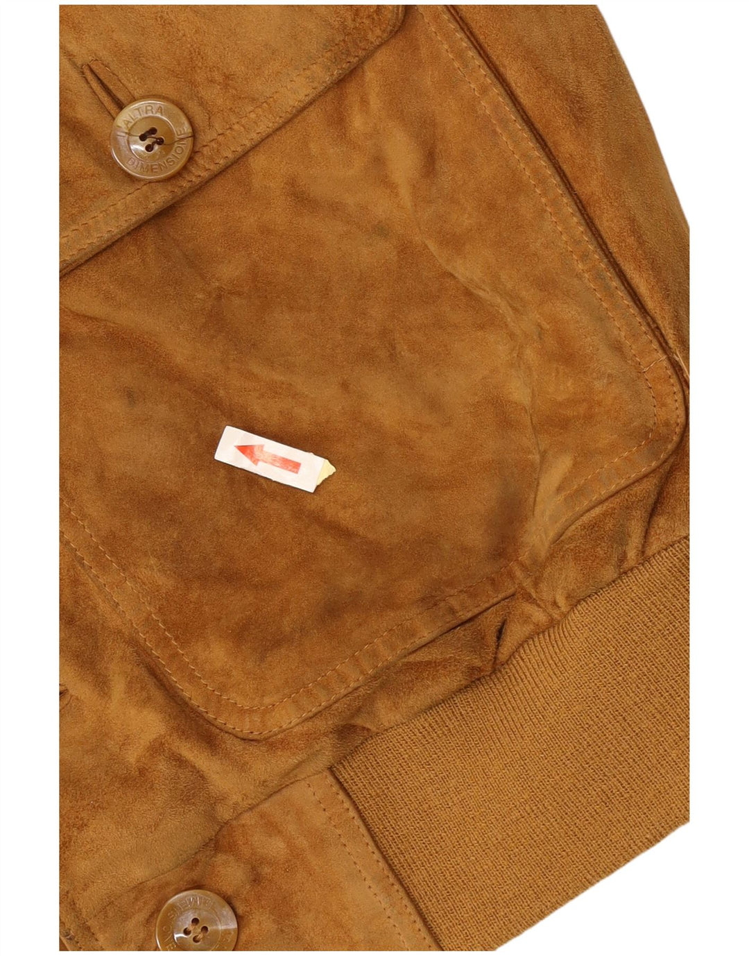 Vintage Mens Suede Bomber Jacket IT 50 Large Beige Leather