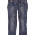 Liu Jo Womens Distressed Cropped Jeans W24 L24 Blue