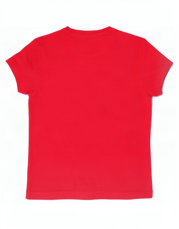 Berghaus Womens Graphic T-Shirt Top UK 14 Medium Red Floral Cotton