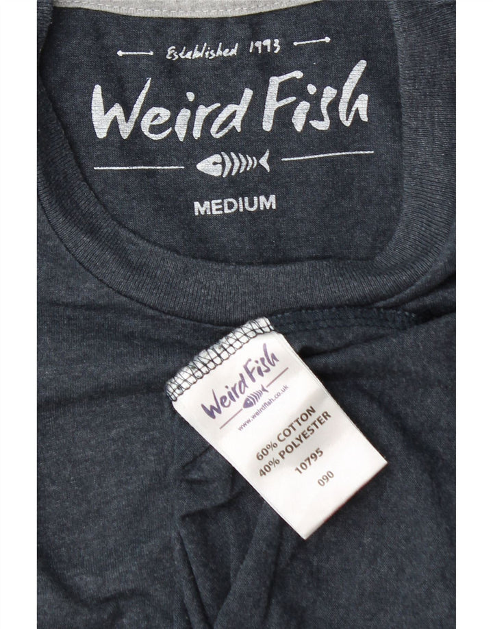 Weird Fish Mens T-Shirt Top Medium Navy Blue Cotton