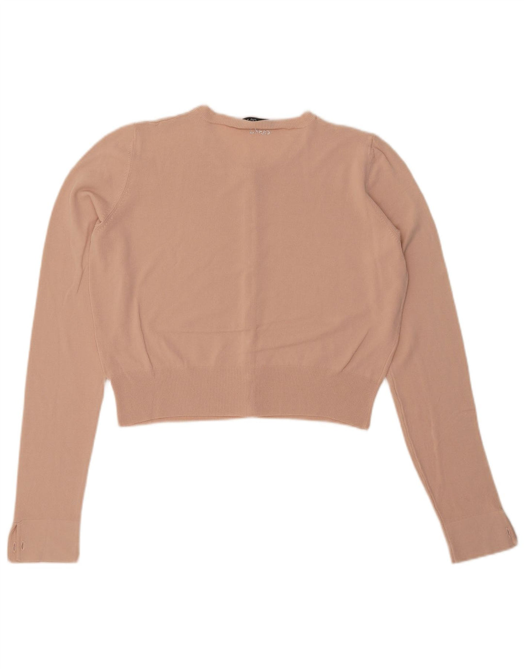 LIU JO Womens Crop Cardigan Sweater UK 14 Medium Beige