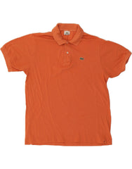 LACOSTE Mens Polo Shirt Size 5 Large Orange Cotton