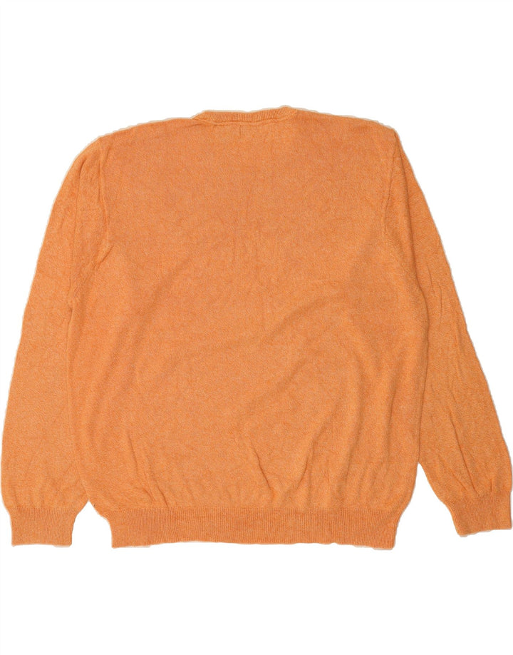 IZOD Mens Crew Neck Jumper Sweater 2XL Orange Cotton Vintage Izod and Second-Hand Izod from Messina Hembry 
