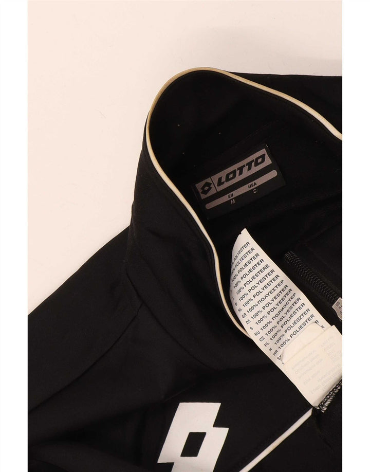 Lotto Mens Tracksuit Top Jacket Small Black Polyester