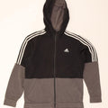 ADIDAS Mens Zip Hoodie Sweater Medium Black Colourblock Cotton Vintage Adidas and Second-Hand Adidas from Messina Hembry 