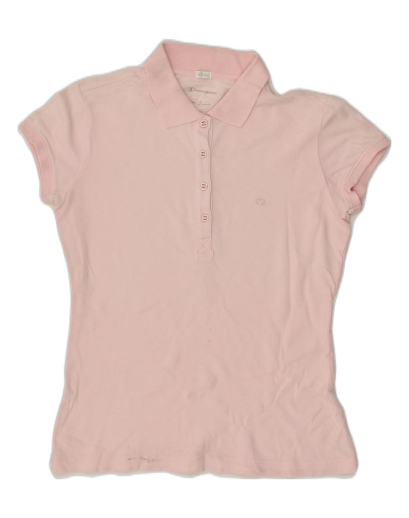 CHAMPION Womens Polo Shirt UK 10 Small Pink | Vintage Champion | Thrift | Second-Hand Champion | Used Clothing | Messina Hembry 