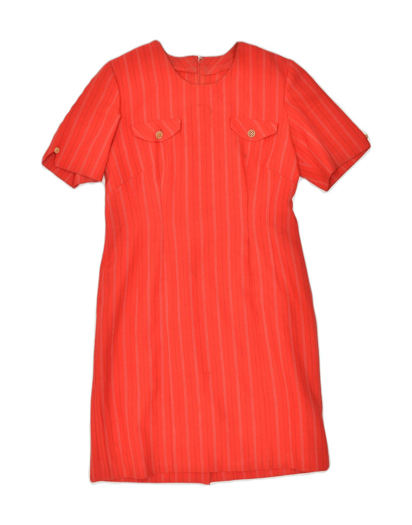 VINTAGE Womens Shift Dress UK 16 Large Red Striped | Vintage | Thrift | Second-Hand | Used Clothing | Messina Hembry 