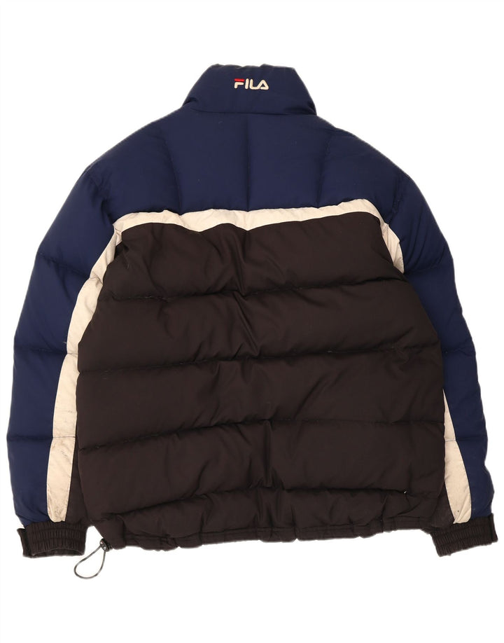 Fila Mens Padded Jacket UK 36 Small Black Colourblock Polyester