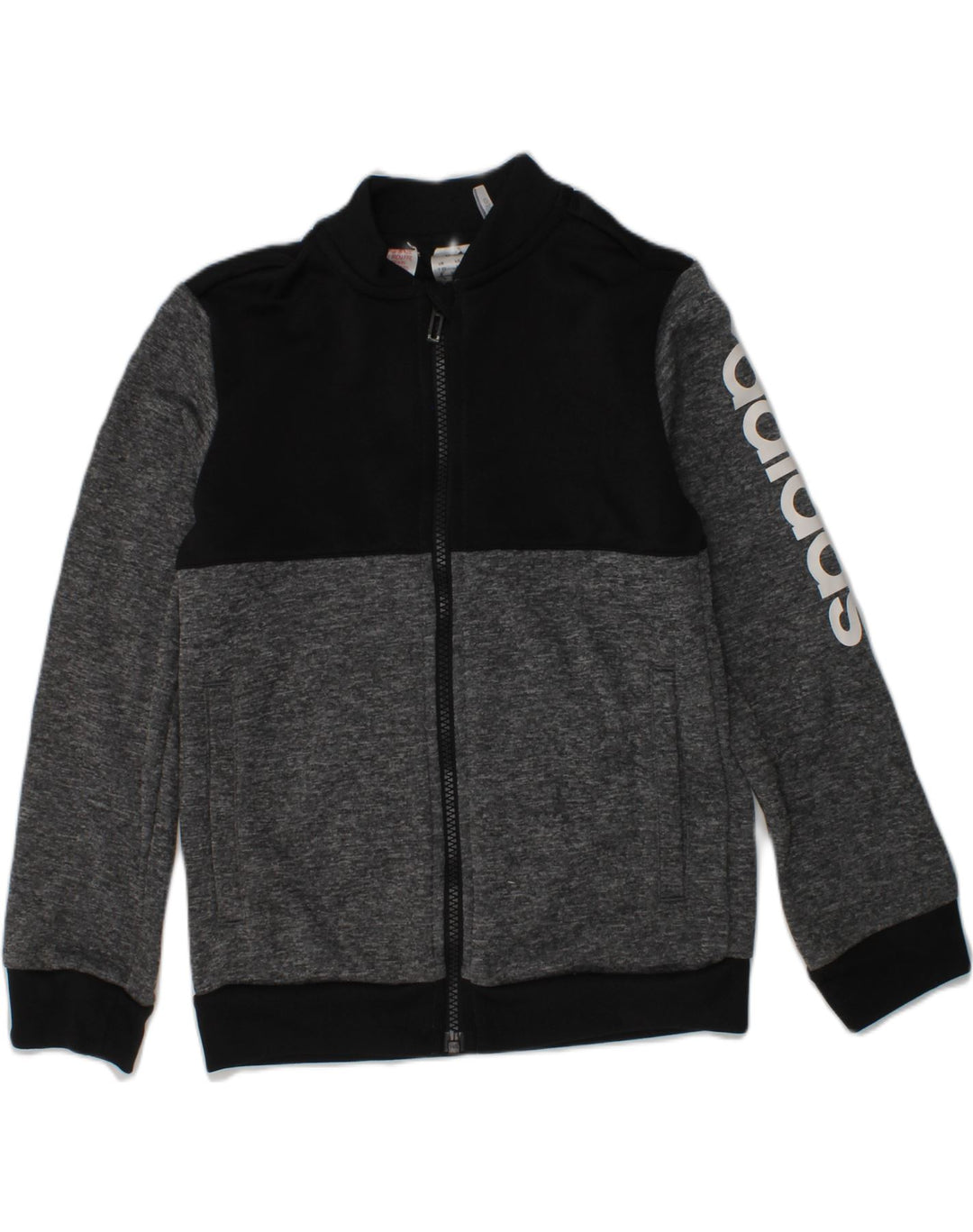 ADIDAS Boys Climalite Graphic Tracksuit Top Jacket 7-8 Years Grey | Vintage Adidas | Thrift | Second-Hand Adidas | Used Clothing | Messina Hembry 