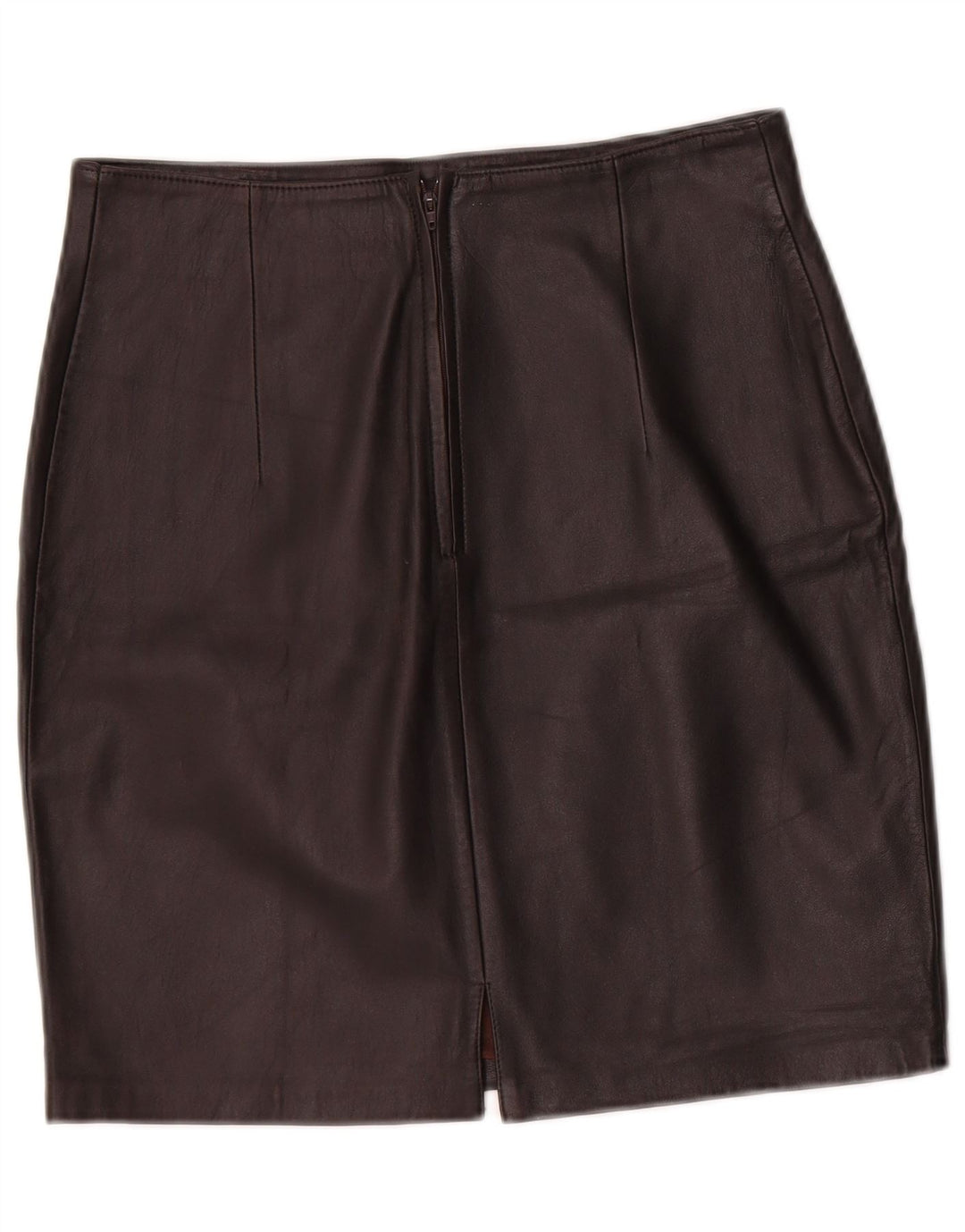 Vintage Womens Mini Leather Skirt IT 40 Small W28 Black