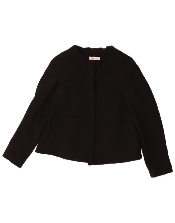 Vintage Womens Blazer Jacket IT 40 Small Black Wool