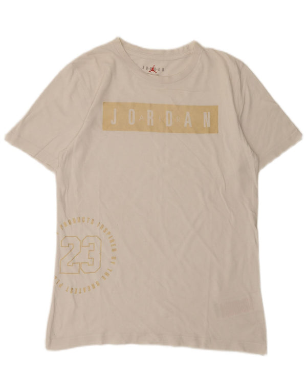 Jordan Boys Graphic T-Shirt Top 13-14 Years XL White Cotton