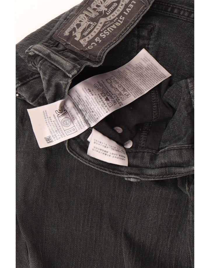 Levi's Mens Distressed Straight Jeans W33 L32 Black Cotton