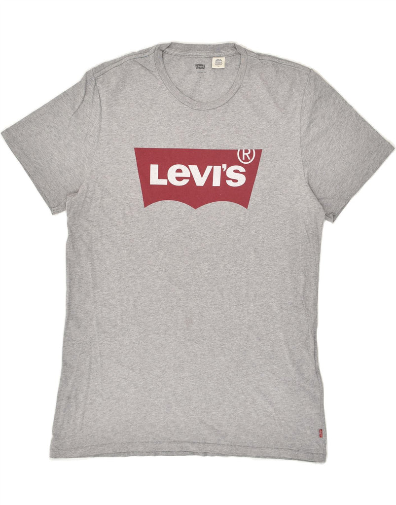 LEVI'S Mens Graphic T-Shirt Top Large Grey Cotton | Vintage Levi's | Thrift | Second-Hand Levi's | Used Clothing | Messina Hembry 