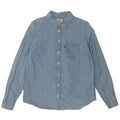 Levi's Womens Classic Fit Shirt UK 14 Medium Blue Cotton