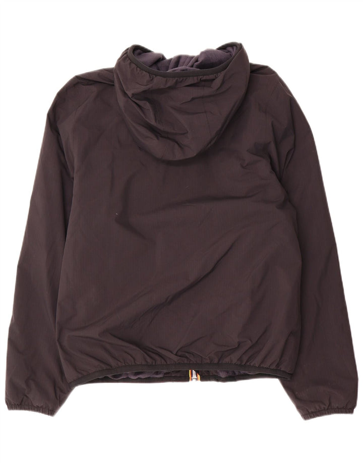 K-Way Womens Hooded Windbreaker Jacket UK 14 Medium Black Polyamide