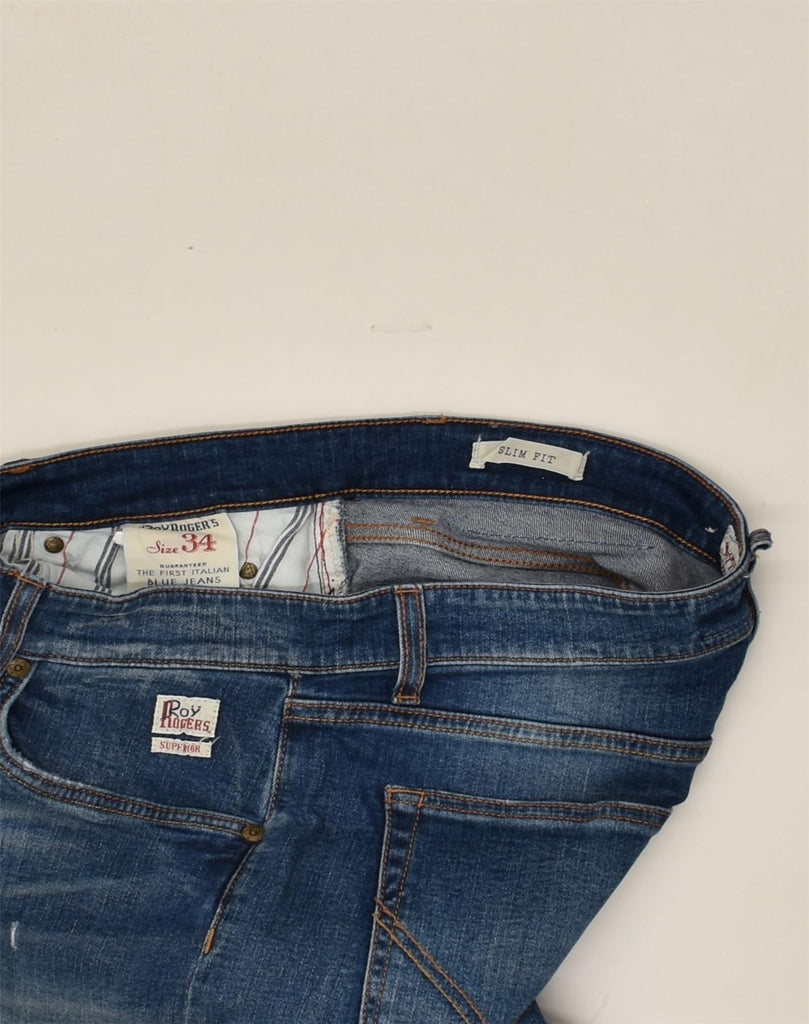 ROY ROGERS Womens Slim Jeans W34 L25  Navy Blue Cotton | Vintage Roy Rogers | Thrift | Second-Hand Roy Rogers | Used Clothing | Messina Hembry 