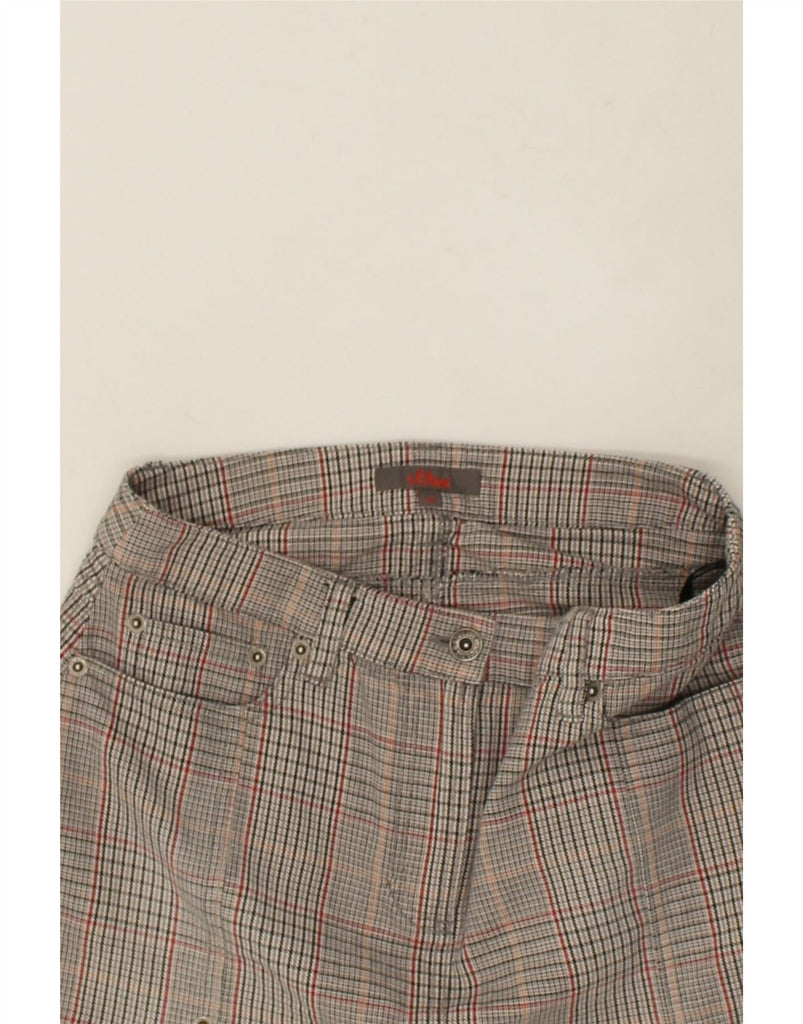 S.OLIVER Womens Mini Skirt EU 36 Small W27  Grey Check Cotton | Vintage S.Oliver | Thrift | Second-Hand S.Oliver | Used Clothing | Messina Hembry 