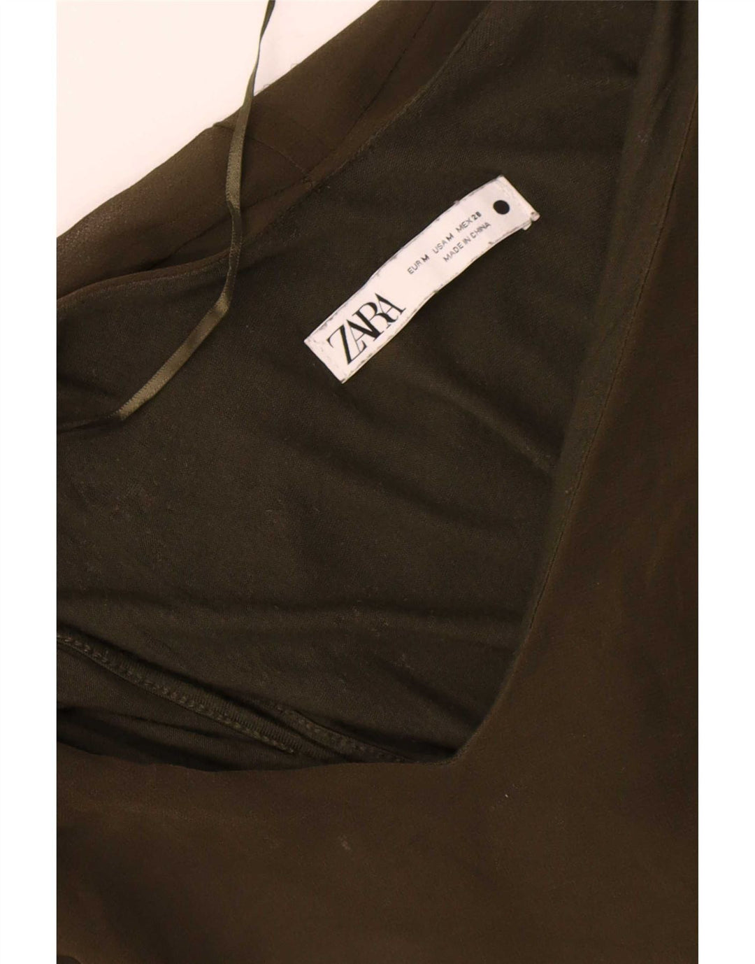 Zara Womens Oversized Shift Dress UK 14 Medium Khaki