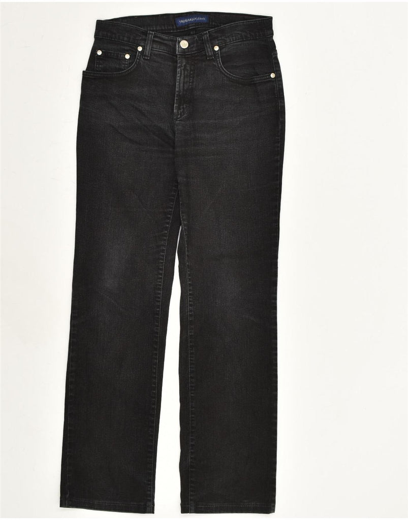 TRUSSARDI Womens Straight Jeans W26 L28 Black Cotton | Vintage Trussardi | Thrift | Second-Hand Trussardi | Used Clothing | Messina Hembry 