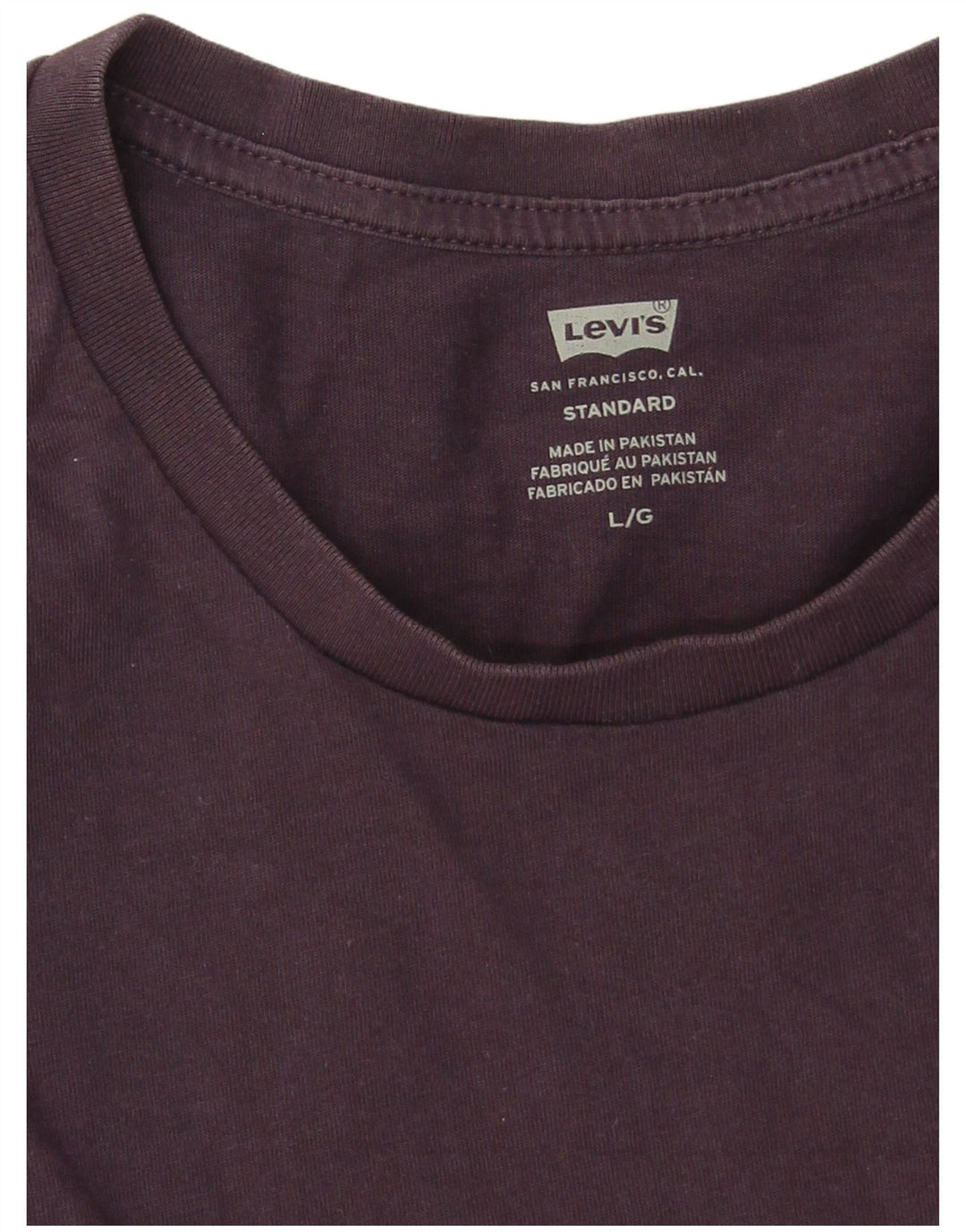 Levi's Mens Standard Standard Fit T-Shirt Top Large Navy Blue Cotton