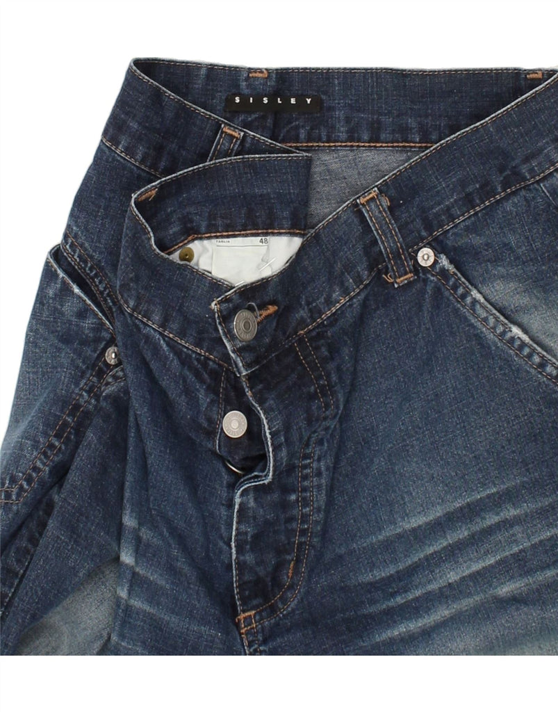 SISLEY Mens Straight Jeans IT 48 Medium W32 L32 Blue Cotton Vintage Sisley and Second-Hand Sisley from Messina Hembry 