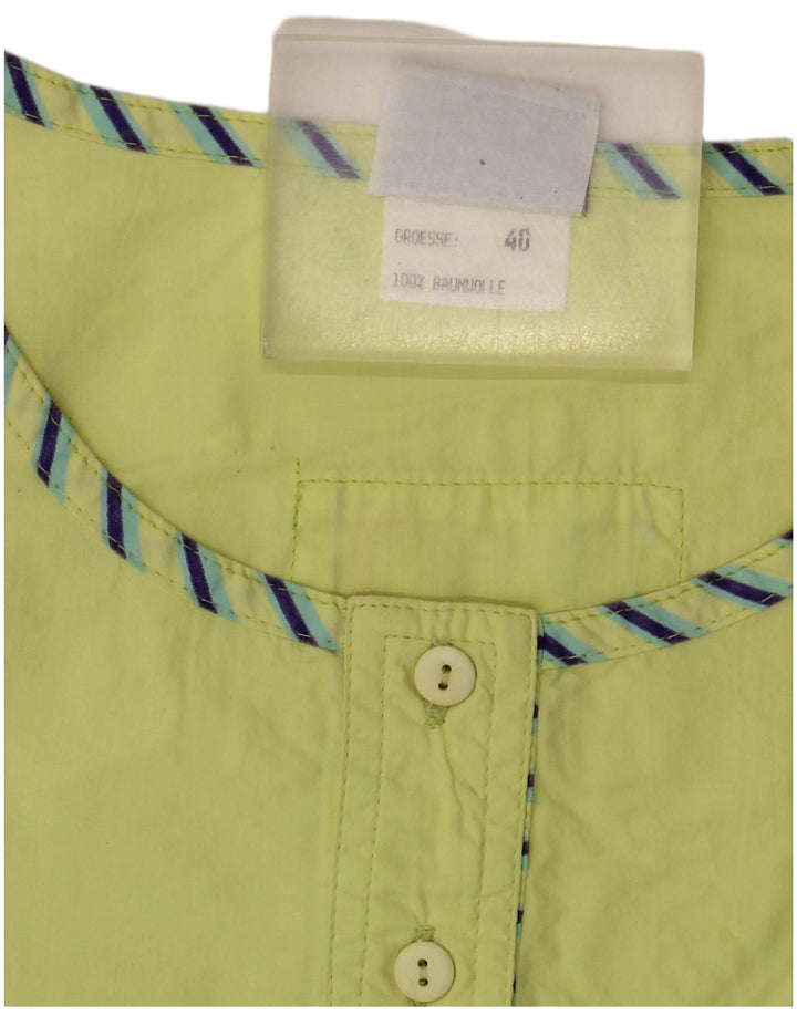 Maier Womens Graphic Blouse Top EU 40 Medium Green Cotton