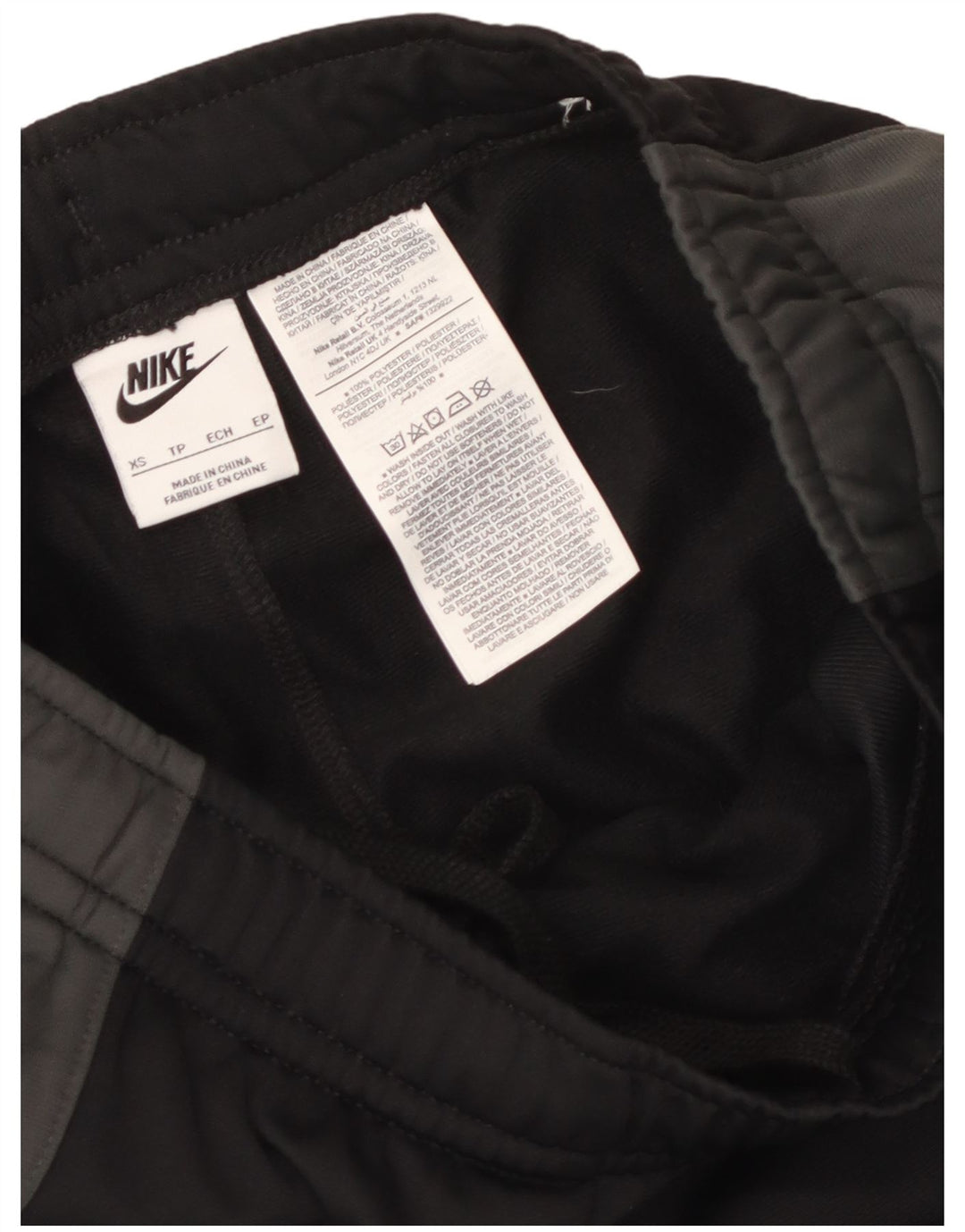 Nike Mens Tracksuit Trousers Joggers XS Black Colourblock Polyester