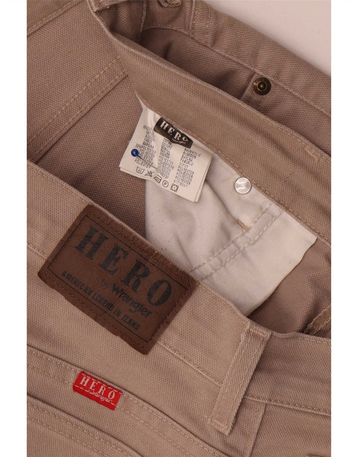 Wrangler Mens Regular Fit Straight Jeans W36 L32 Beige Cotton