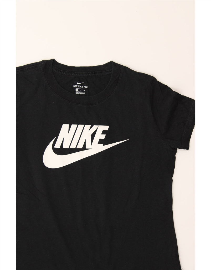 NIKE Womens Graphic T-Shirt Top UK 10 Small Black Cotton Vintage Nike and Second-Hand Nike from Messina Hembry 