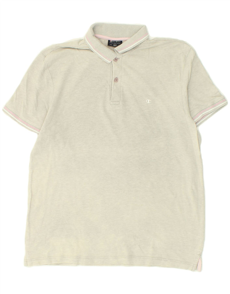 CHAMPION Mens Polo Shirt XL Grey | Vintage Champion | Thrift | Second-Hand Champion | Used Clothing | Messina Hembry 